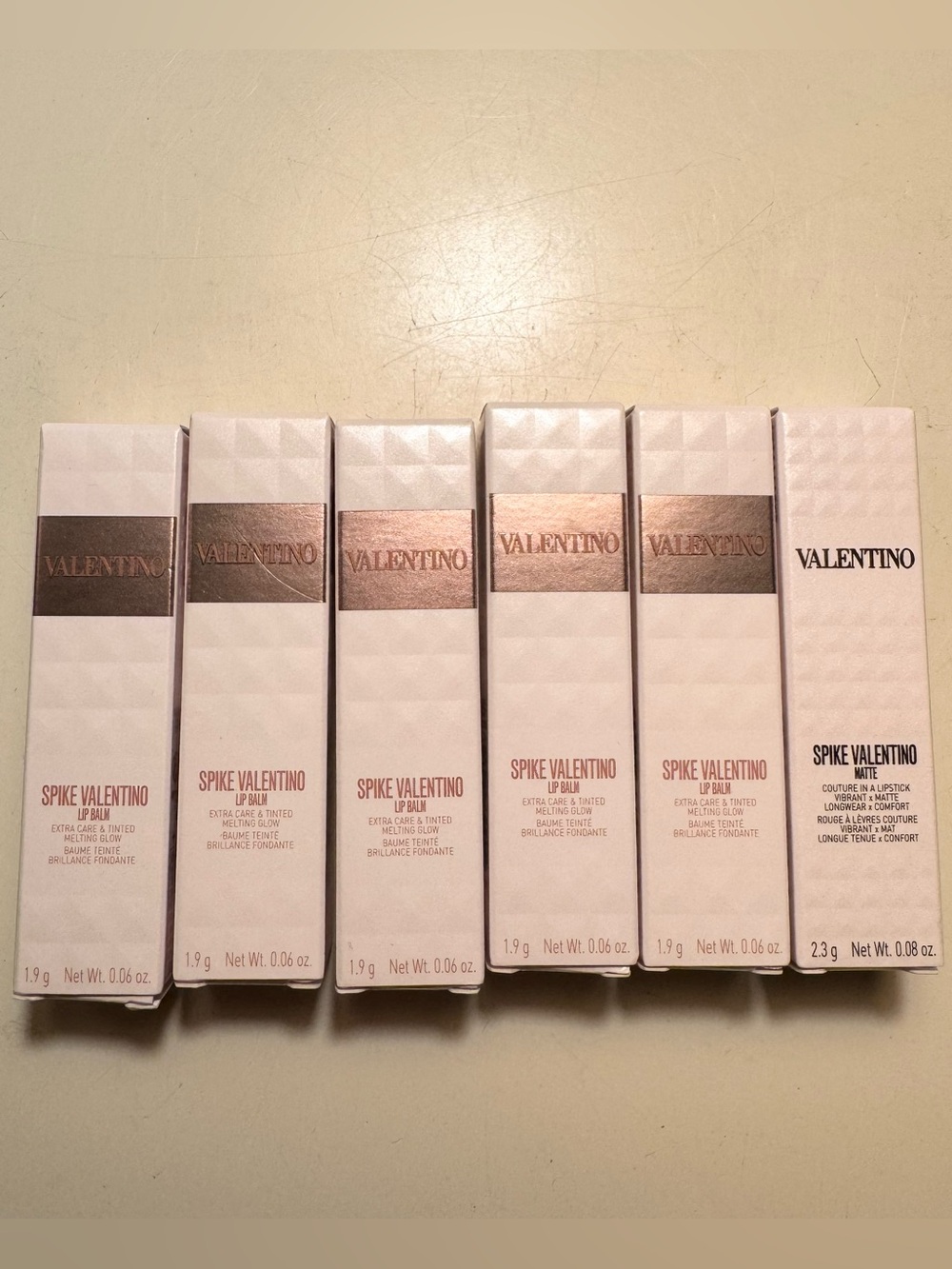 NWT Valentino sealed authentic lip balms and lipstick beauty set